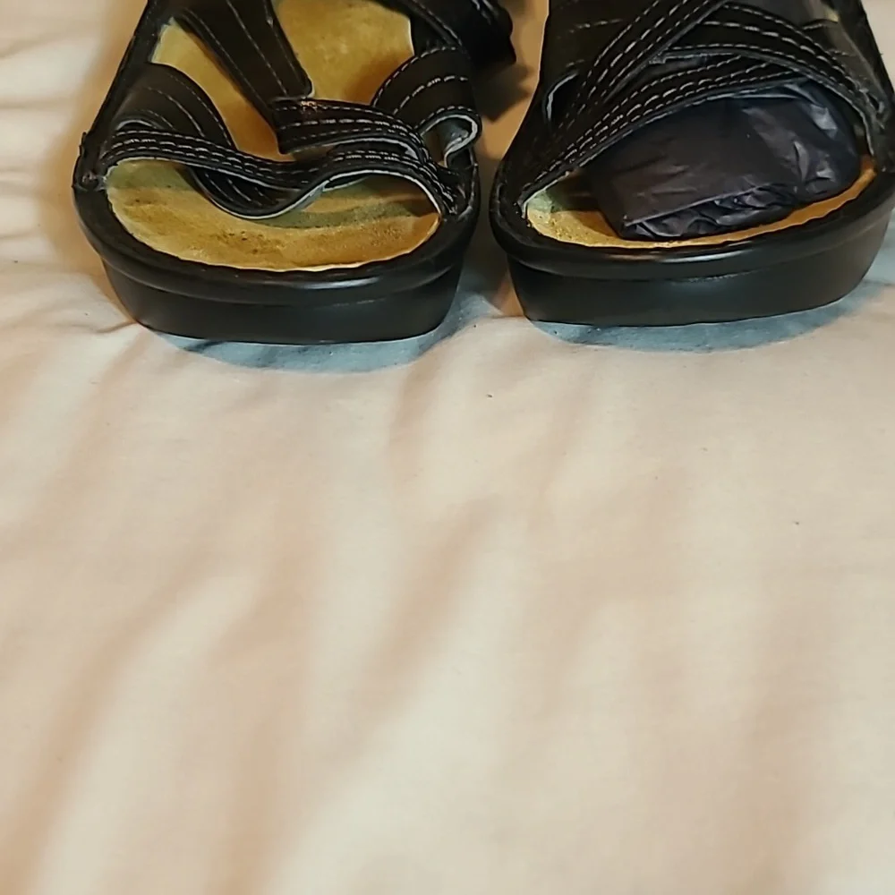 Naot Paris Black Leather Sandals Women's 10 / 41 - Picture 5 of 7